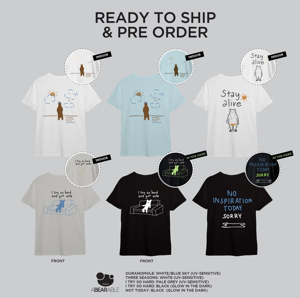 Abearable's tweet photo. NOW - 7 July!!
สต็อกพร้อมส่งโปรเดียวกับงาน #cattshirt จำนวนไม่เยอะ สั่งซื้อที่ลิงค์นี้ลิงค์เดียวนะคะ ปิดพรีราคาพิเศษ 7 ก.ค. นี้เพื่อให้ผลิตทันส่งสิ้นเดือน
📷 https://t.co/DBbEK7QTUT
-พร้อมส่ง ส่งภายใน 7 ก.ค.
-Pre order จัดส่งช่วงสิ้นเดือน ก.ค.
#abearable #cattshirt #catradio https://t.co/DzAF97UobN