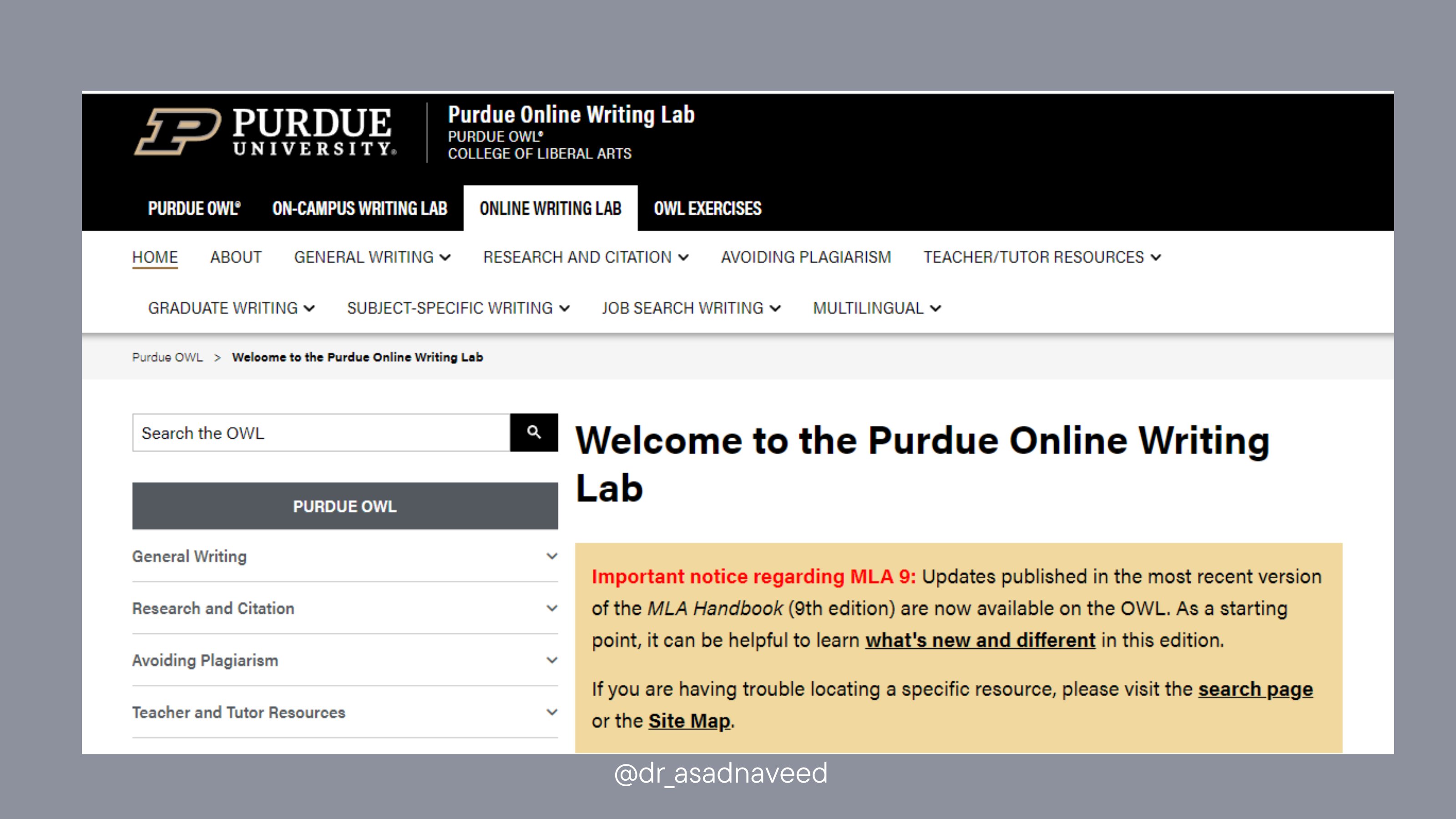 Purdue's online cheap writing lab