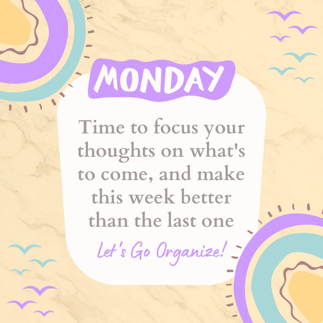 Mondays get a bad rep… 

I think they’re the perfect opportunity to start over with a fresh mind and new goals 👌🏼

don’t fret that the weekend is over! let’s think of all the amazing things we’re going to accomplish this week 👍🏼 #LetsGo #Organize #LetsGoOrganize