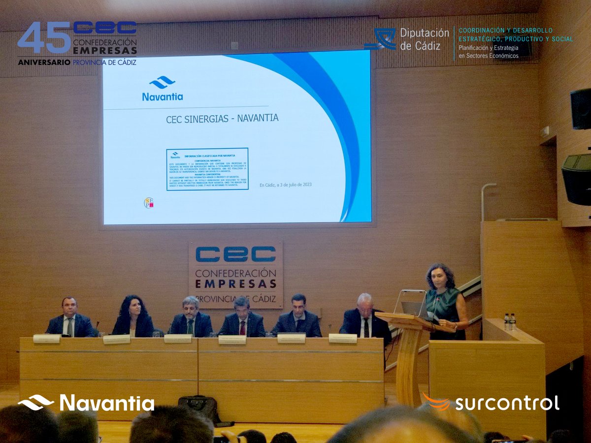 surcontrol's tweet image. Hemos asistido a la jornada que ha organizado @ceccadiz. En esta segunda fase del proyecto con participación de @NavantiaOficial, se ha profundizado en los trámites y procedimientos para ser proveedor industrial y la exposición de proyectos de futuro para sus líneas de negocio.