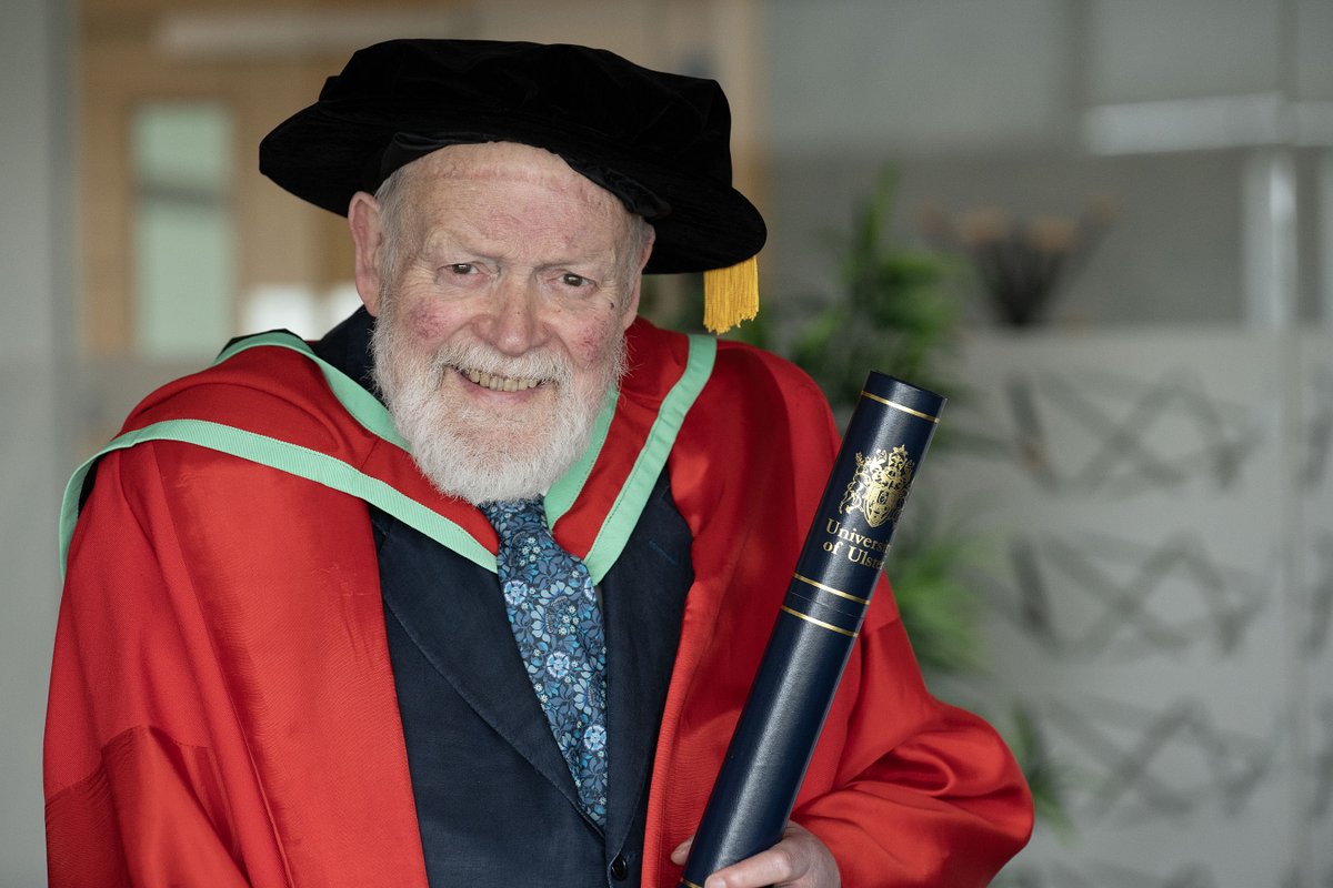 🎓Class of 2023: 

Congratulations to world-renowned poet Michael Longley who has today received an honorary doctorate for outstanding achievement in the field of creative writing, as well as a public figure and champion for the arts 🎭 

#ProudofUU #WeAreUU