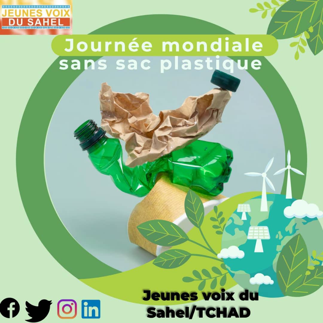 𝗝𝗼𝘂𝗿𝗻é𝗲 𝗺𝗼𝗻𝗱𝗶𝗮𝗹𝗲 𝘀𝗮𝗻𝘀 𝘀𝗮𝗰 𝗽𝗹𝗮𝘀𝘁𝗶𝗾𝘂𝗲

La journée mondiale sans sac plastique vise à sensibiliser sur les dangers de l'utilisation de sacs en plastique pour l'environnement.

En tant que citoyen exemplaire, il est de notre devoir d'utiliser les sacs