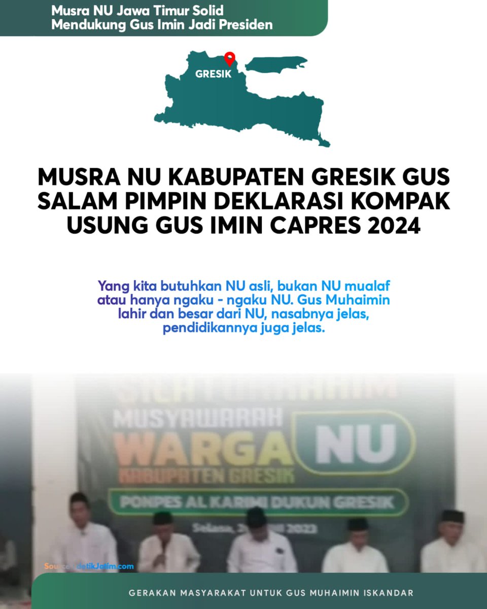 ariotransF85's tweet photo. Musra NU Jawa Timur solid mendukung Gus Imin jadi Presiden
#MusraNUJatim
#MuhaiminIskandar 
#PartaiKebangkitanBangsa https://t.co/YiR2bPKR6J
