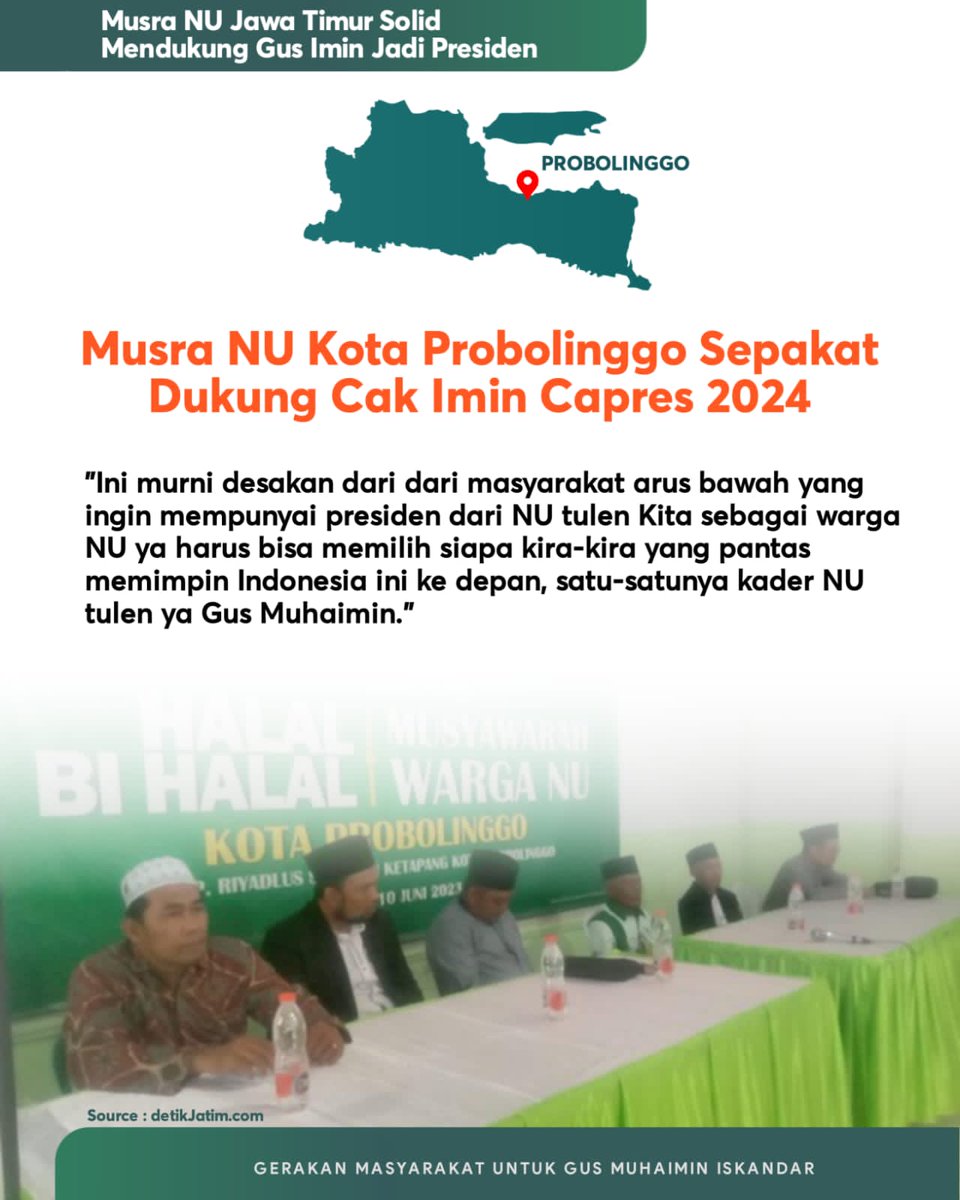 ariotransF85's tweet photo. Musra NU Jawa Timur solid mendukung Gus Imin jadi Presiden
#MusraNUJatim
#MuhaiminIskandar 
#PartaiKebangkitanBangsa https://t.co/YiR2bPKR6J