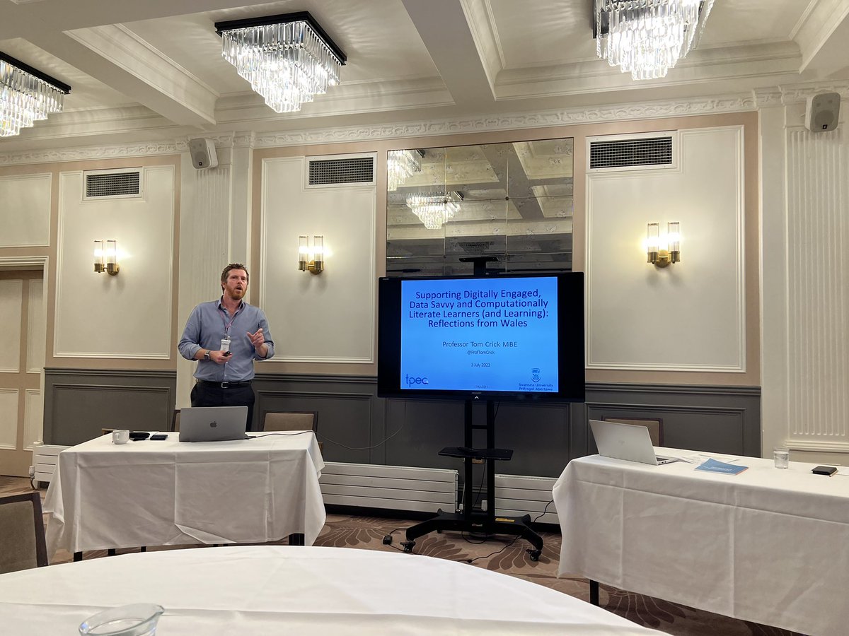 Technology, Pedagogy & Education Association (@tpeassociation) on Twitter photo And we’re off! <a href="/ProfTomCrick/">Prof. Tom Crick</a> delivering our key note session for day 1 of our conference. #tpea2023 And we’re off! <a href="/ProfTomCrick/">Prof. Tom Crick</a> delivering our key note session for day 1 of our conference. #tpea2023