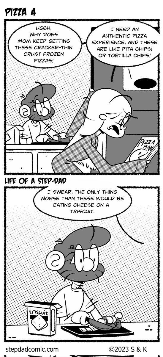 heroinstitute's tweet photo. nobody has ever had it so hard as kiddo trynna find something to eat in the house

https://t.co/VnGJY7uKo2

#webcomics #webtoons #SliceOfLife #JournalComic #LifeOfAStepdad #stepdad #kiddo #pizza #triscuits #CheeseAndCrackers #FrozenPizza #ScoutComics #ScootComics https://t.co/7oXil3oC4L