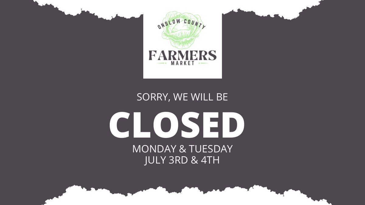Our office is closed in observance of Independence Day🇺🇸  We will re-open Wednesday, July 5th
#onslowcounty
#jacksonvillenc
#marketlife
#independenceday2023