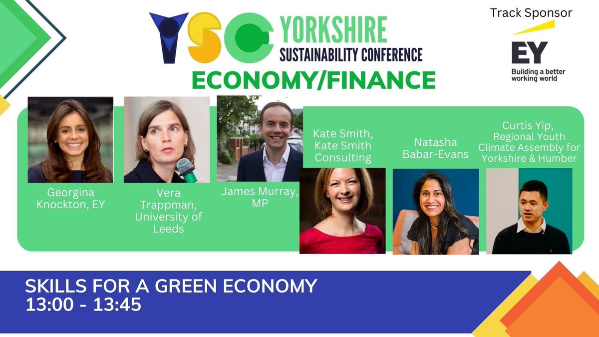 I’m delighted to be speaking on the Economy Panel at the Yorkshire Sustainability Conference this week. 

Looking forward to discussing green skills and jobs within Yorkshire! 

@YkSustainableWk