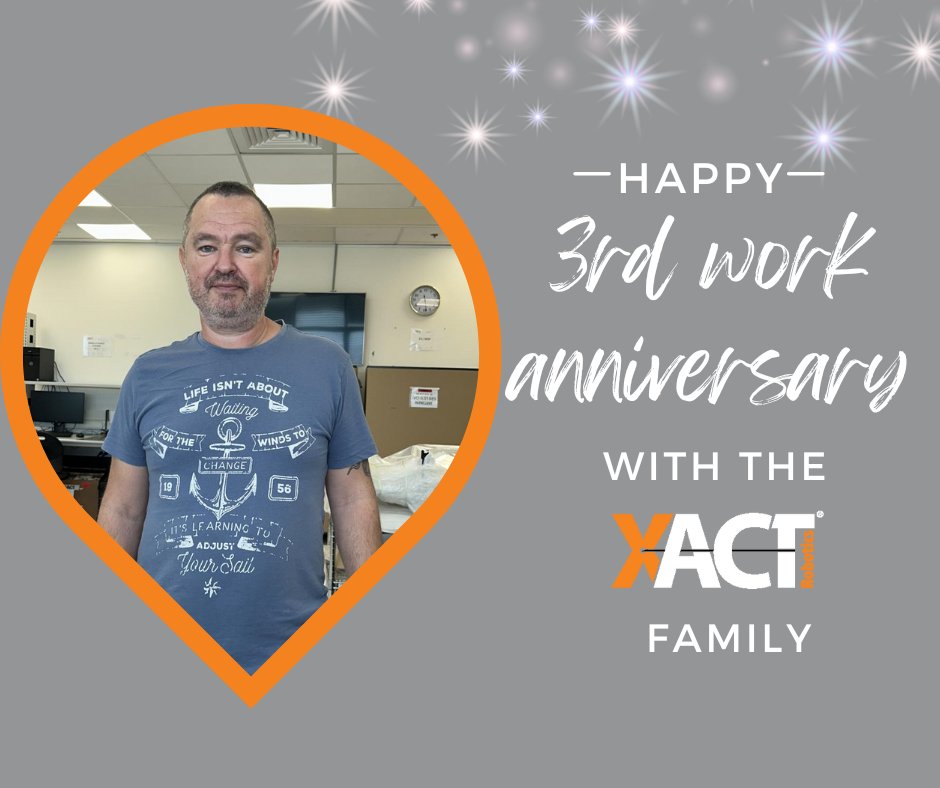 XACTrobotics's tweet image. Congratulations to our Production Integrator, Genady Goronov, for celebrating 3 years at #XACTRobotics.