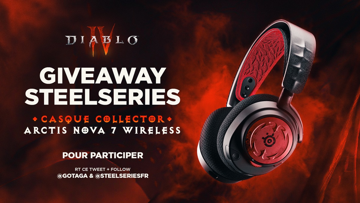 Petit #Giveaway pour les vacances ! 🎁

Tentez de gagner le Arctis Nova 7 Wireless édition #DiablolV , #RT &amp; #Follow <a href="/SteelSeriesFR/">SteelSeries France 🇫🇷</a> &amp; <a href="/GotagaTV/">GotagaTV</a> !

TAS le 12/07