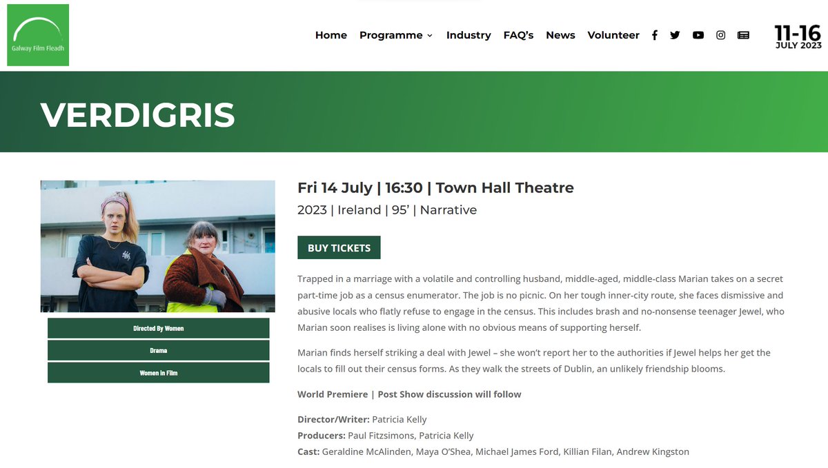 paulfitzsimons's tweet photo. **Shameless Plug** Tickets for #VERDIGRIS at the @GalwayFilm Fleadh are now on sale https://t.co/4pRaAARKZa https://t.co/03t8BlQ9e5