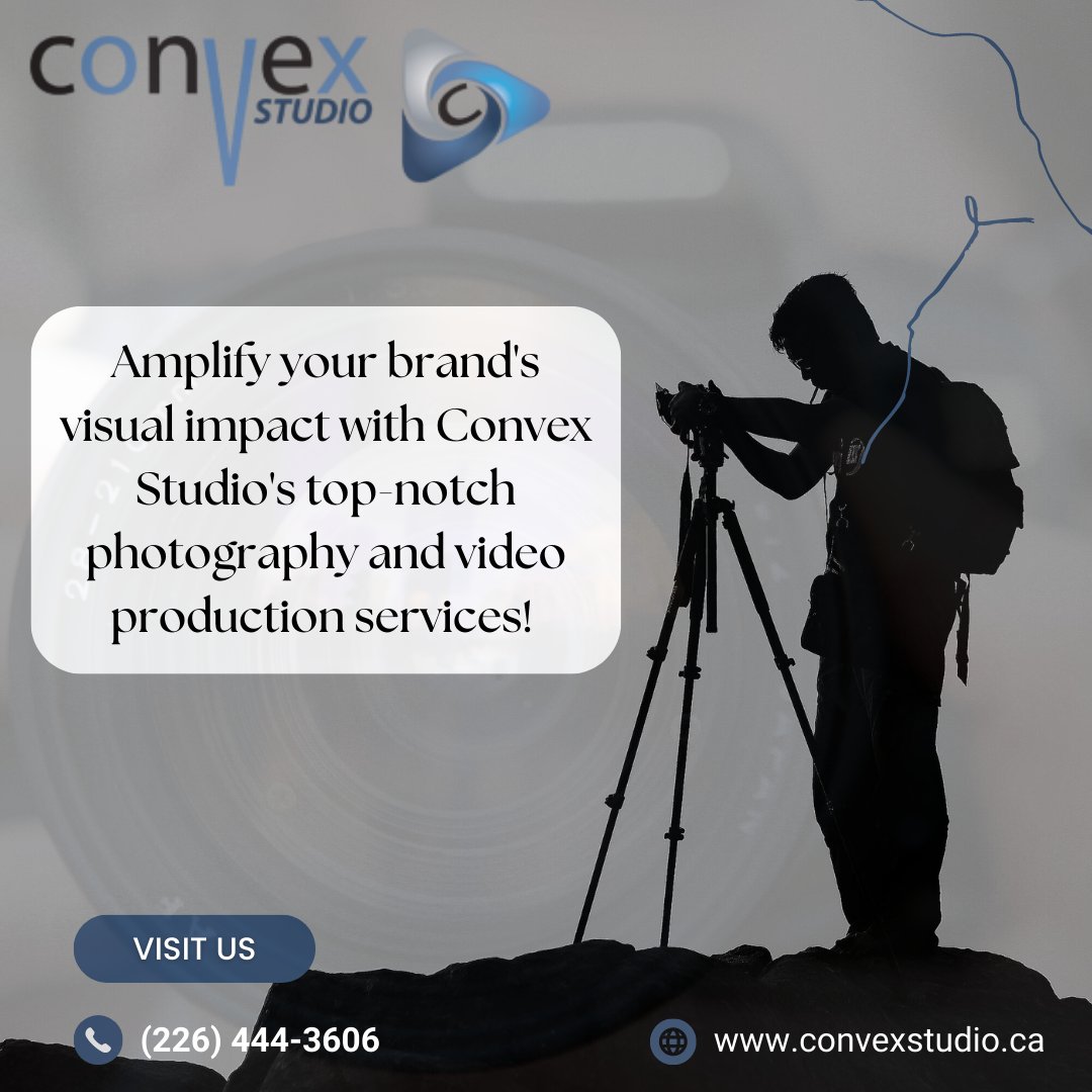 Amplify your brand's visual impact with Convex Studio's top-notch photography and video production services! Our skilled team combines creativity and technical expertise to capture your brand's essence and engage your target audience. 
bit.ly/3CHwMPq
#ConvexStudio
