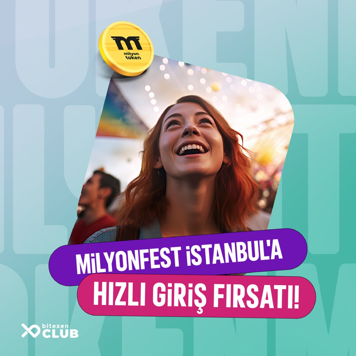 bitexenclub's tweet photo. #MILYON Token sahipleri Milyon Beach Kilyos’ta gerçekleşecek olan #Milyonfest İstanbul etkinliğine hızlı giriş fırsatı yakalıyor! Hemen #BitexenClub uygulamasını indir, festival ayrıcalıklarını hızlı şekilde keşfet! Uygulamayı indirmek için: https://t.co/lxsvGsFWyo @milyontoken https://t.co/7q0CgGYPEj