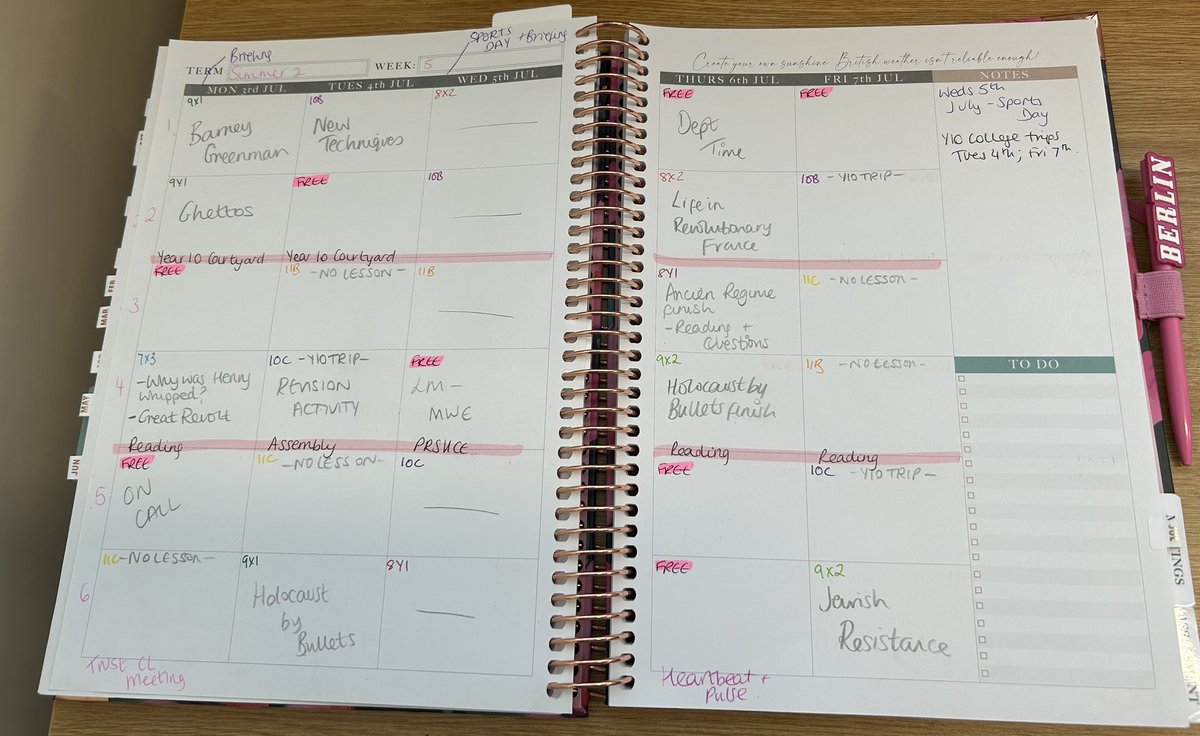 The week ahead! @TPositiveTC #teacherplanner