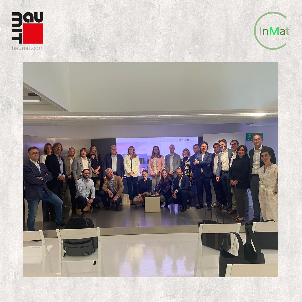 baumitspain's tweet photo. Como especialistas en soluciones para #fachadas y #SATE, Baumit forma parte de los miembros de #InMat, un punto de #encuentro permanente entre #prescriptores, #promotores y #fabricantes.
📸Uno de los últimos encuentros, al que asistieron María Dolores Sánchez e Iván Cristina. https://t.co/xBPHw29Dnm