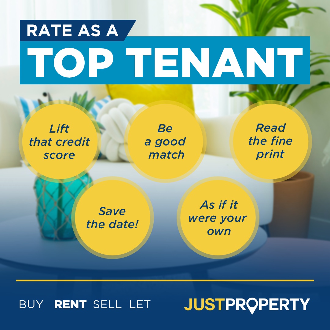 Just Property shares five tips that will help you rate as a top tenant. #RentalProperty #5StarTenant #JustProperty #RealEstate