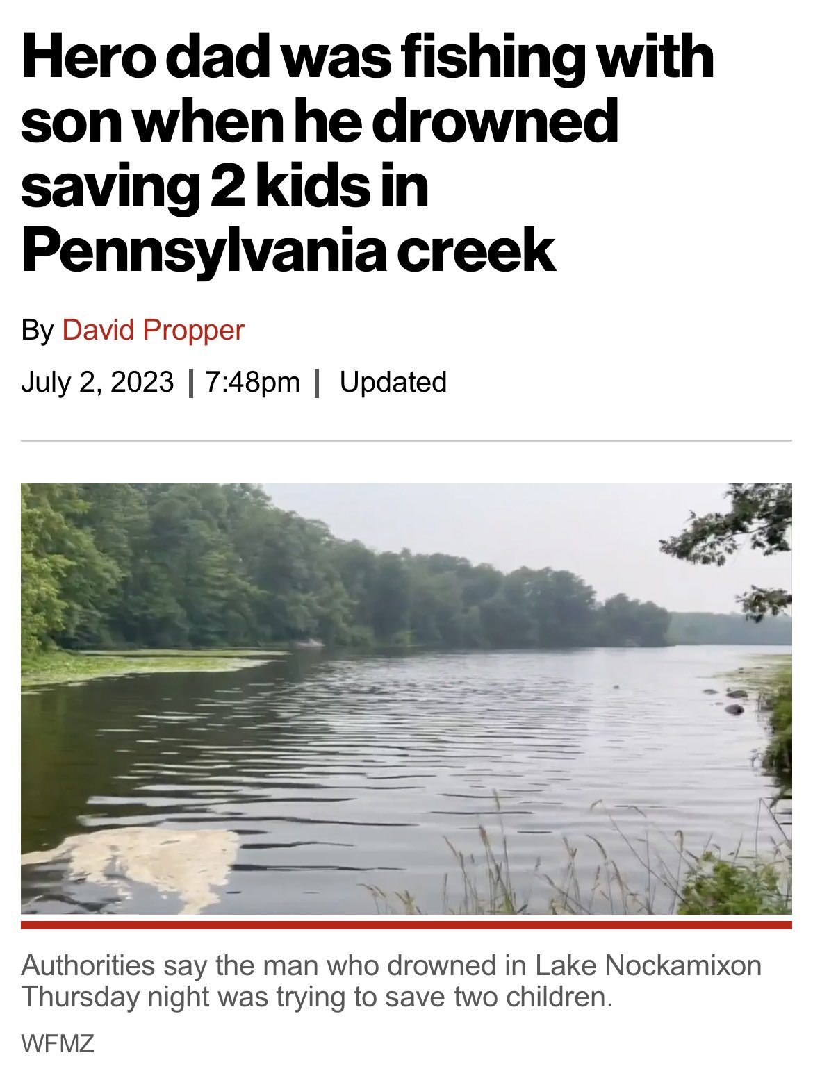 Entering Manhood on Twitter "The hero dad who drowned saving two kids