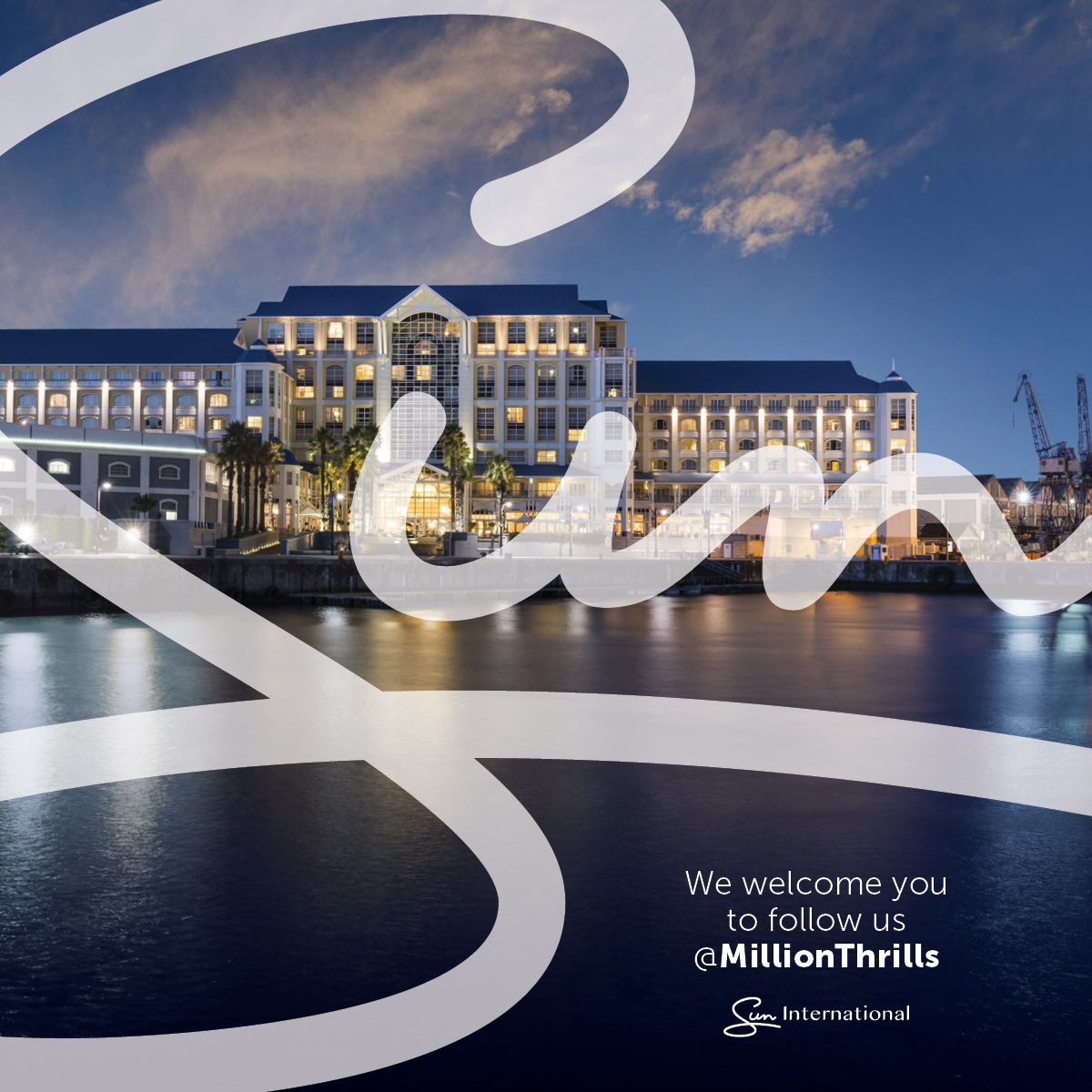 The sun is setting on this account. We welcome you to follow us <a href="/MillionThrills/">Sun International</a>