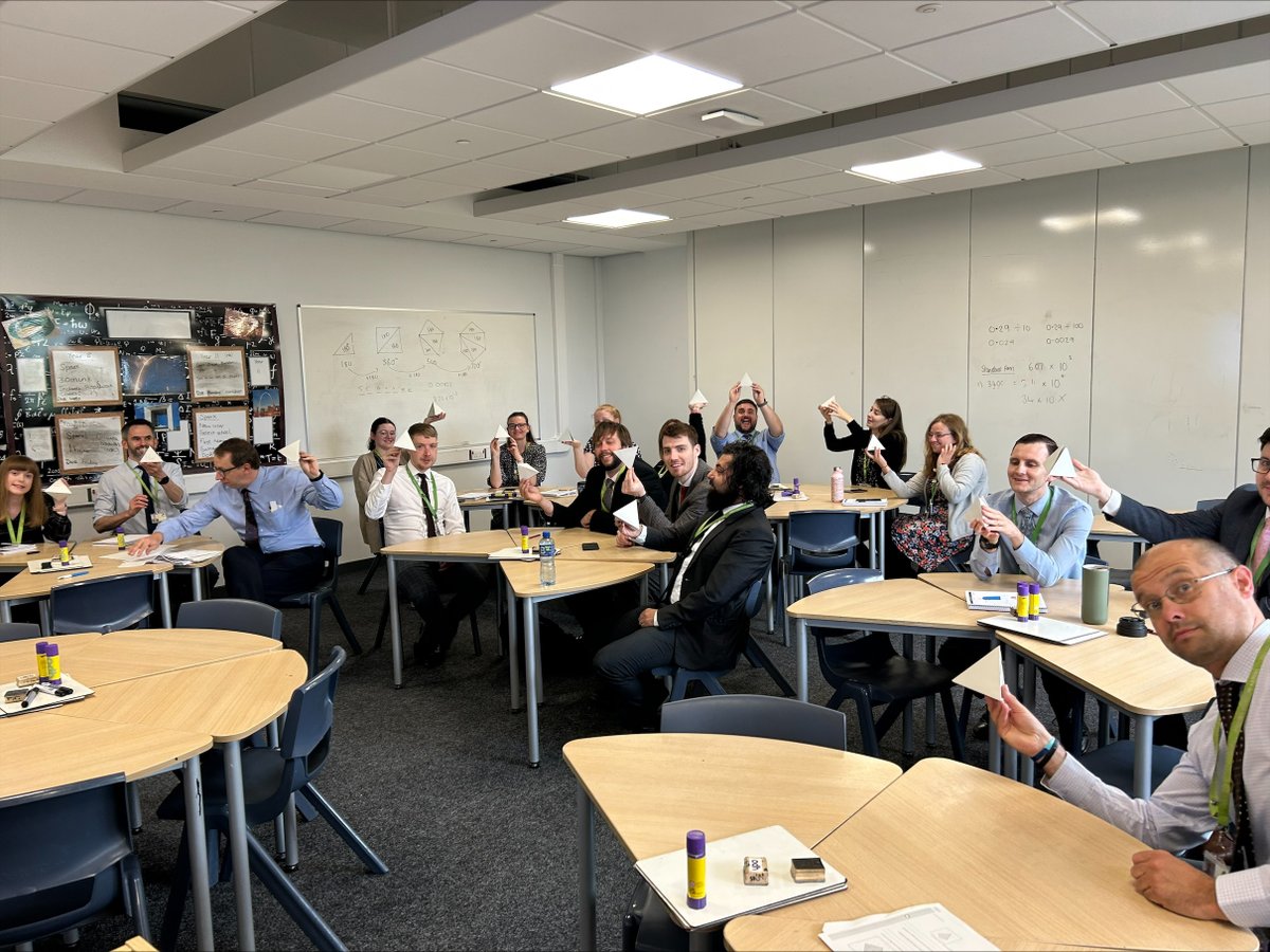 TrinityAcademyH's tweet photo. Our teachers have been getting ready for the new Year 7 lessons! The Maths Department are ready with some origami tasks and our Computing Department have set a challenge, find the teachers and collect a golden sticker 🪙 A total of 5 stickers = a golden prize 🏅 #spottheteacher https://t.co/62JOuYY3P9