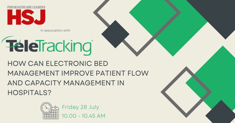 hsjnews: This HSJ webinar, in association with @TeleTracking will bring together an expert panel to consider how electronic bed management can improve patient flow and capacity management in hospitals. Register today: hsj.co.uk/webinar-how-ca…