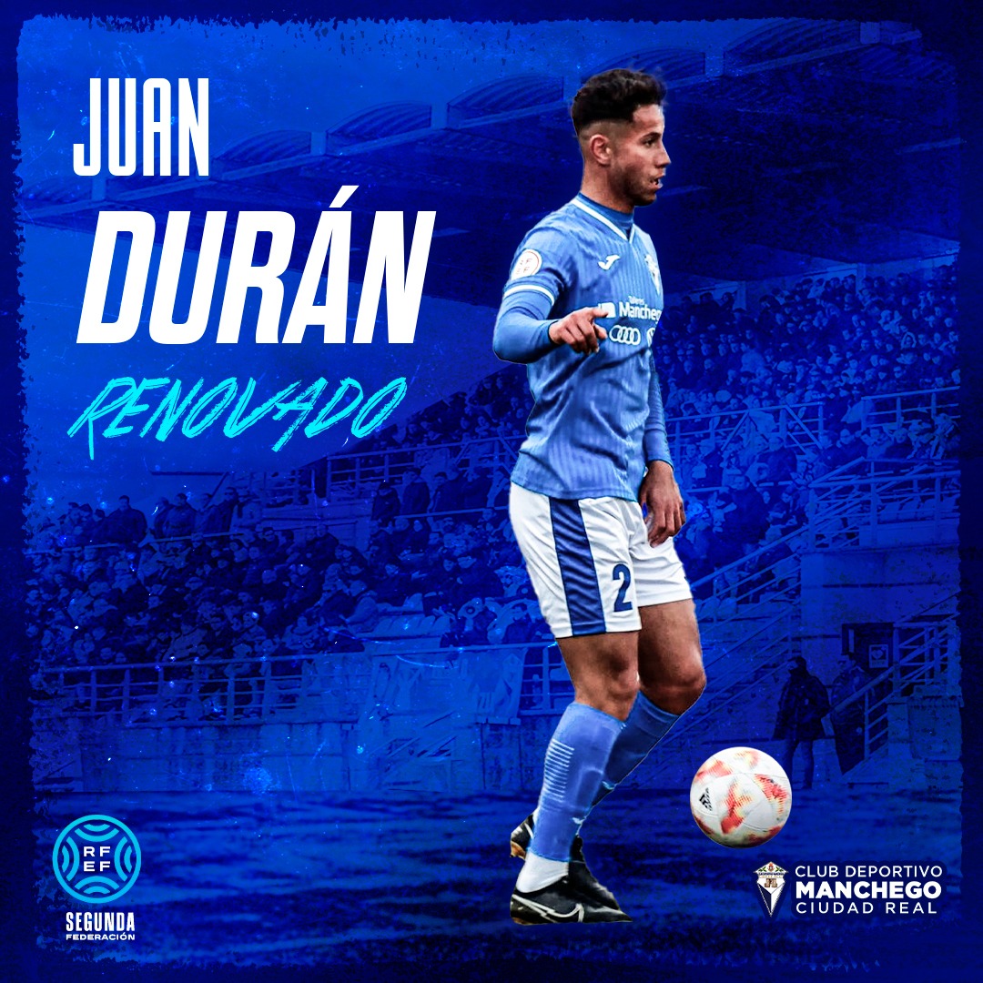 🔵 RENOVACIÓN | JUAN DURAN GONZÁLEZ-CALERO
Lateral Derecho / Carrilero - 23 años - 1,82 m

Hace un año, nuestro análisis de JUAN DURÁN fue: "Jugador con gran margen de progresión que va a sumarnos desde el primer minuto, de un porte físico importante, potencia, con recorrido, muy