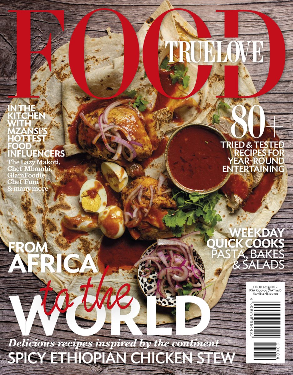 TrueLoveMag's tweet photo. TRUELOVE Food is back! The 2023 issue features The Lazy Makoti, Chef Mbombi, @GlamFoodieZA, Chef Funi and more.

Get your copy in stores now or order online via the Media24 Shop here: https://t.co/wL9ZykWiem https://t.co/BgSV1nfxfA