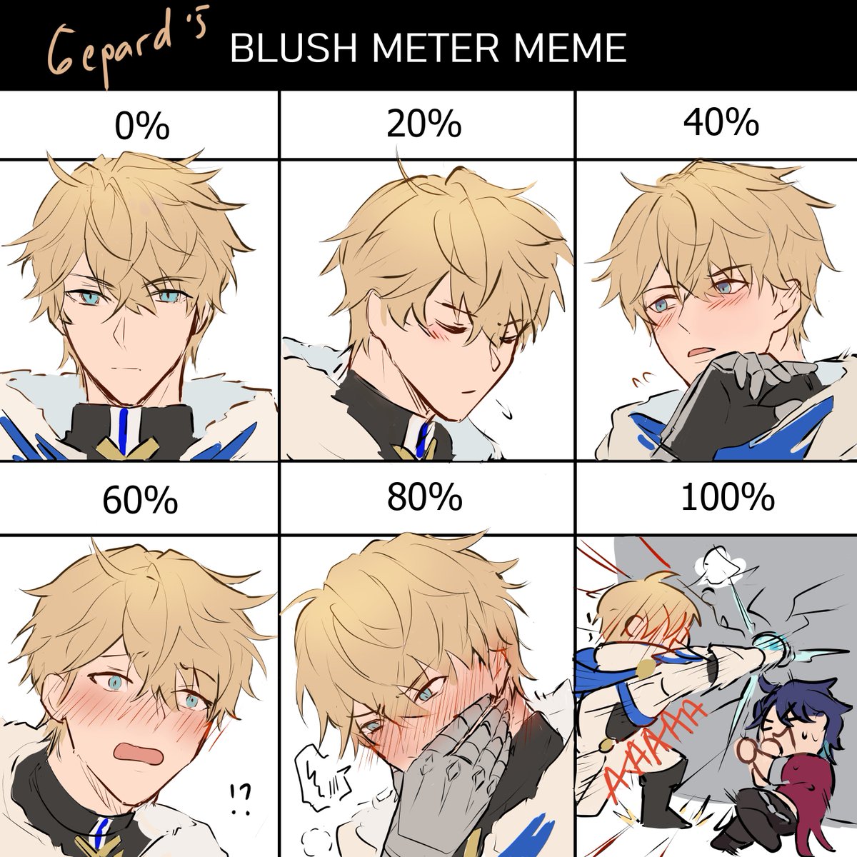 draw doodle of gepard's blush meter 

#杰帕德 #Gepard #GepardLandau #게파드 #HonkaiStarRail📷