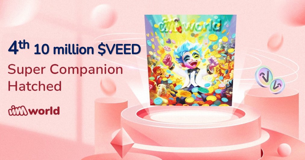 VIMworldGlobal's tweet photo. Wow! We have received news that the fourth Ambassador of Quan has been hatched from a Rare EGG!

This Companion allows claiming of an incredible 10 million $VEED reward.

Efforts in VIMworld are always rewarded. Find out more at https://t.co/8PoY8eAGob.
#VIMnews #BNBchain https://t.co/HzwBLcTJA6