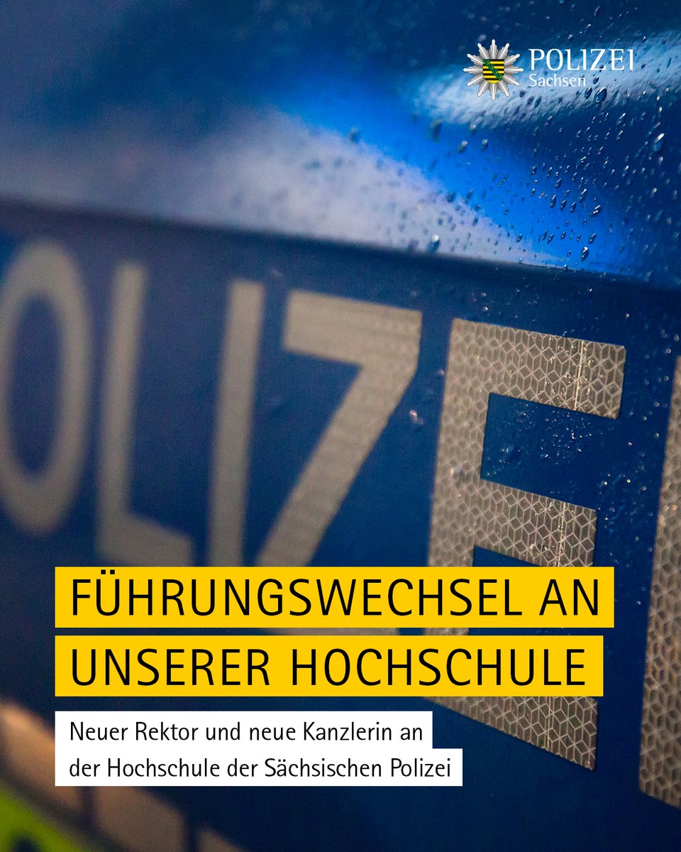 PolizeiSachsen's tweet image. Heute haben der neue Rektor Dirk Benkendorff und die neue Kanzlerin Karin Hollstein ihren Dienst an der Hochschule der Sächsischen Polizei (FH) in Rothenburg/O.L. angetreten.

Alle Infos: medienservice.sachsen.de/medien/news/10…