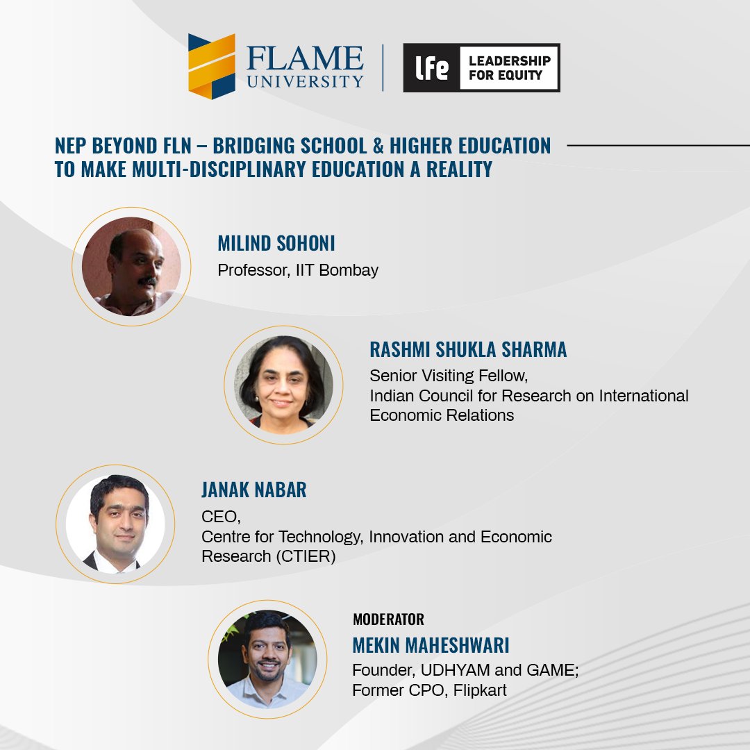 FLAME University (@flameuniversity) on Twitter photo Curious about the transformative power of education in the 21st century?
Join us for the research symposium on ‘Rethinking Educational Transformations: Systems Change for a Better Future" in association with Leadership for Equity (<a href="/lfe_ed/">LeadershipForEquity</a>).
Date: July 5–6, 2023 Curious about the transformative power of education in the 21st century?
Join us for the research symposium on ‘Rethinking Educational Transformations: Systems Change for a Better Future" in association with Leadership for Equity (<a href="/lfe_ed/">LeadershipForEquity</a>).
Date: July 5–6, 2023