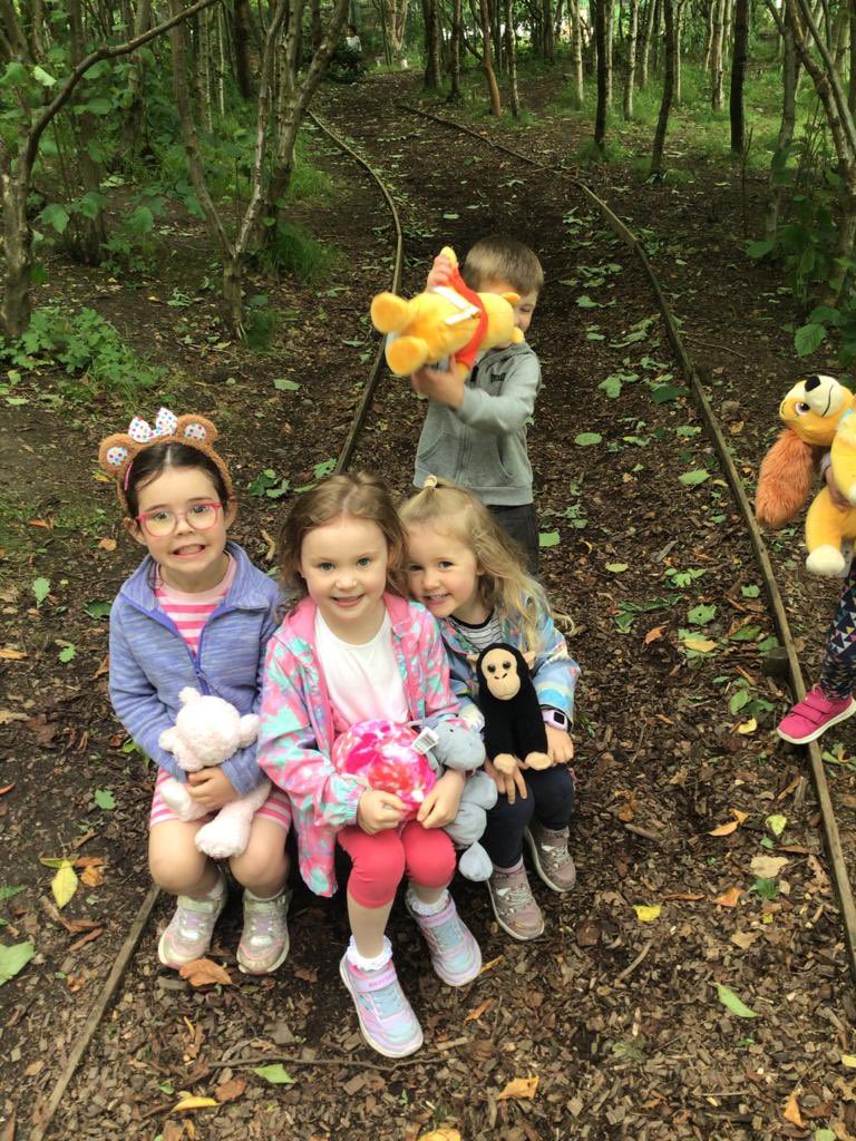 If you go down to the woods today you’re sure of a big surprise…… 🧸🧺🌳 #teddybearpicnic #messygarden #getoutdoors 💚🧸💚 @hazleheadschool
