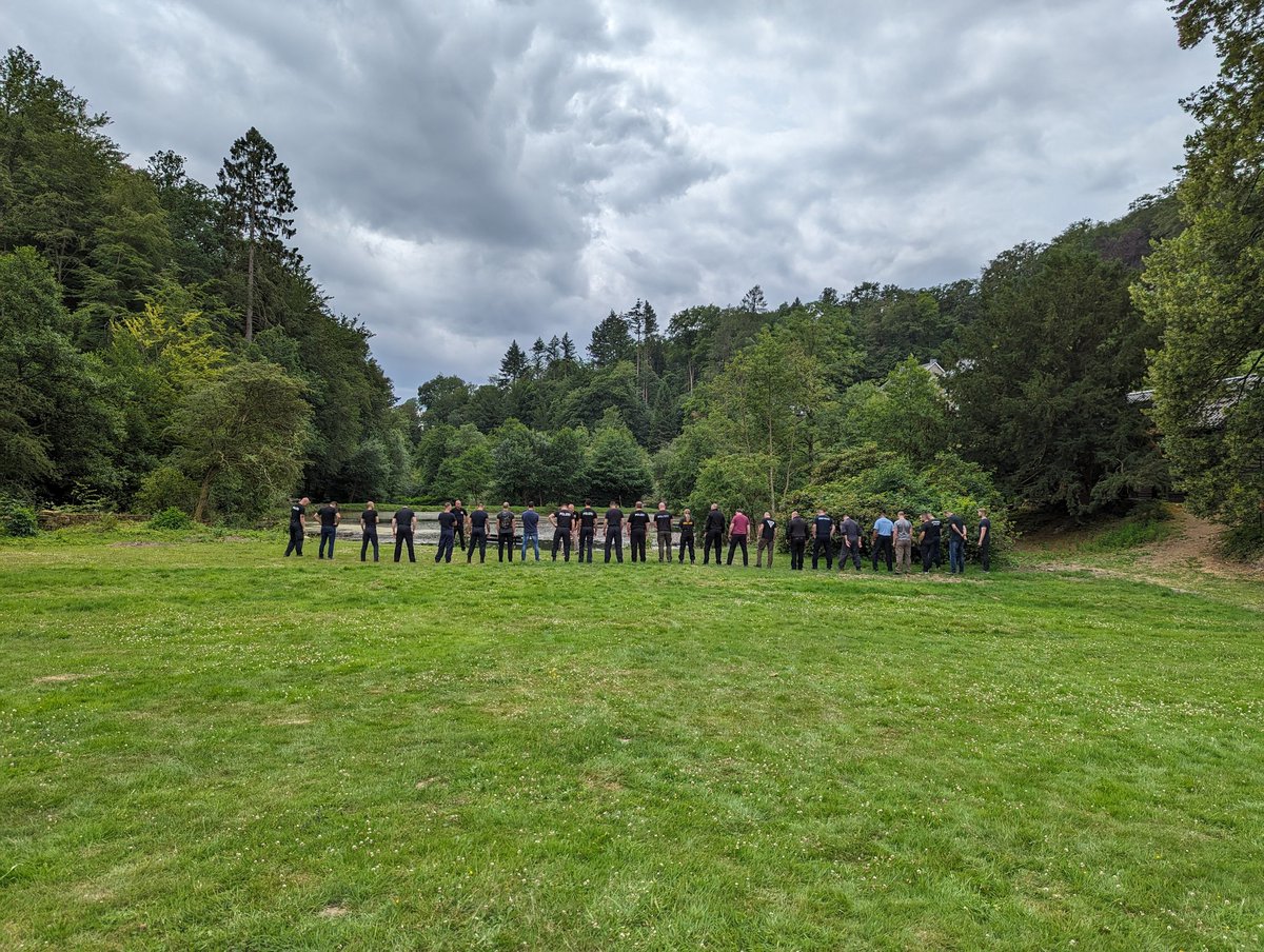 DTG_IPA's tweet photo. Day 1 starts with an introduction and background to the Defensive Tactics Group. We've got 28 students and 4 instructors, our biggest class at Gimborn yet.
Then onto some Explosive Self Defence System (ESDS) skills. https://t.co/gBt4ydRVVe