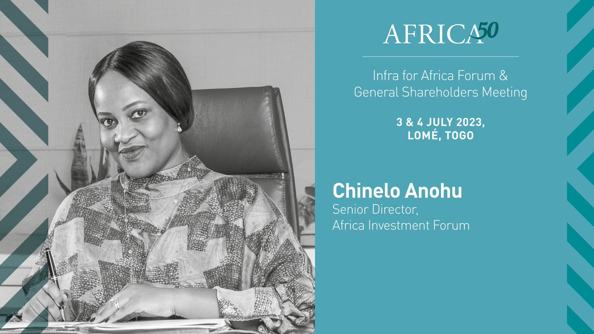 Join our Senior Director Chinelo Anohu LIVE from the @Africa50Infra #InfraForAfricaForum. Anohu will join the panel on mobilisation of institutional capital moderated by @McKinseyAfrica’s @achaleke. 🗓️ 3 July 🕑 2PM GMT EN: bit.ly/3NEdKOZ FR: bit.ly/3JFYYG2