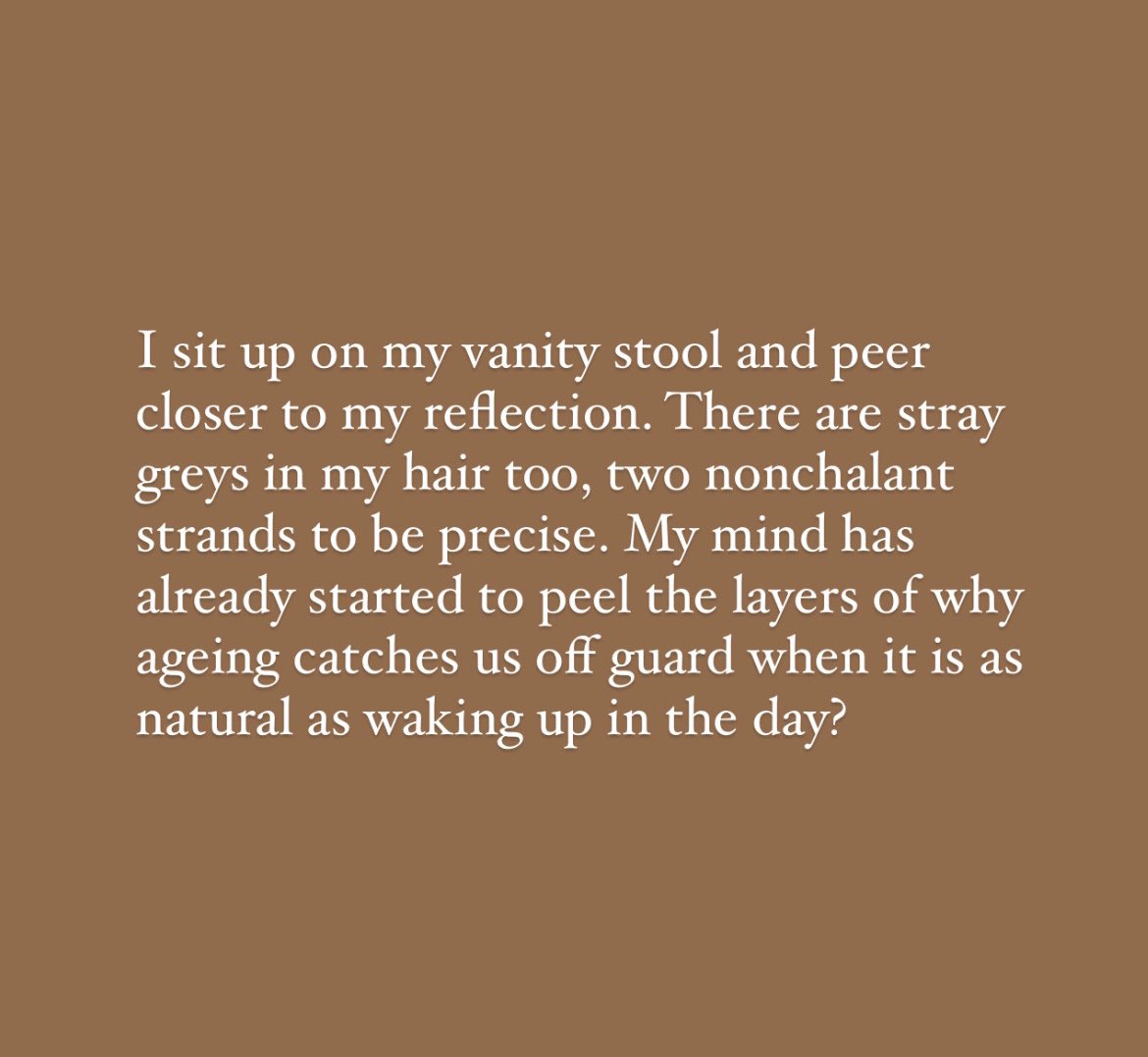 wordsofworth7's tweet photo. On seeing the first signs of ageing... https://t.co/y8K5deFCNv