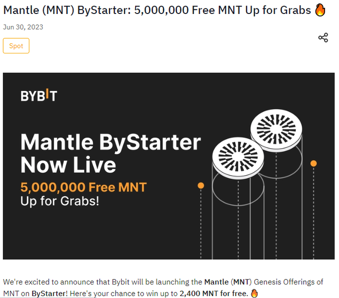johnytrader1's tweet photo. Bybit Event : Free Mantle ($MNT) Tokens   Event is open for existing and new users  INTRO:

@0xMantle
#Airdop $MNT is high-performance Ethereum layer 2 network with a modular design - low fee, high security . Register for receive free $MNT - https://t.co/EEFsbdL1oB https://t.co/GSQXiKXsPP