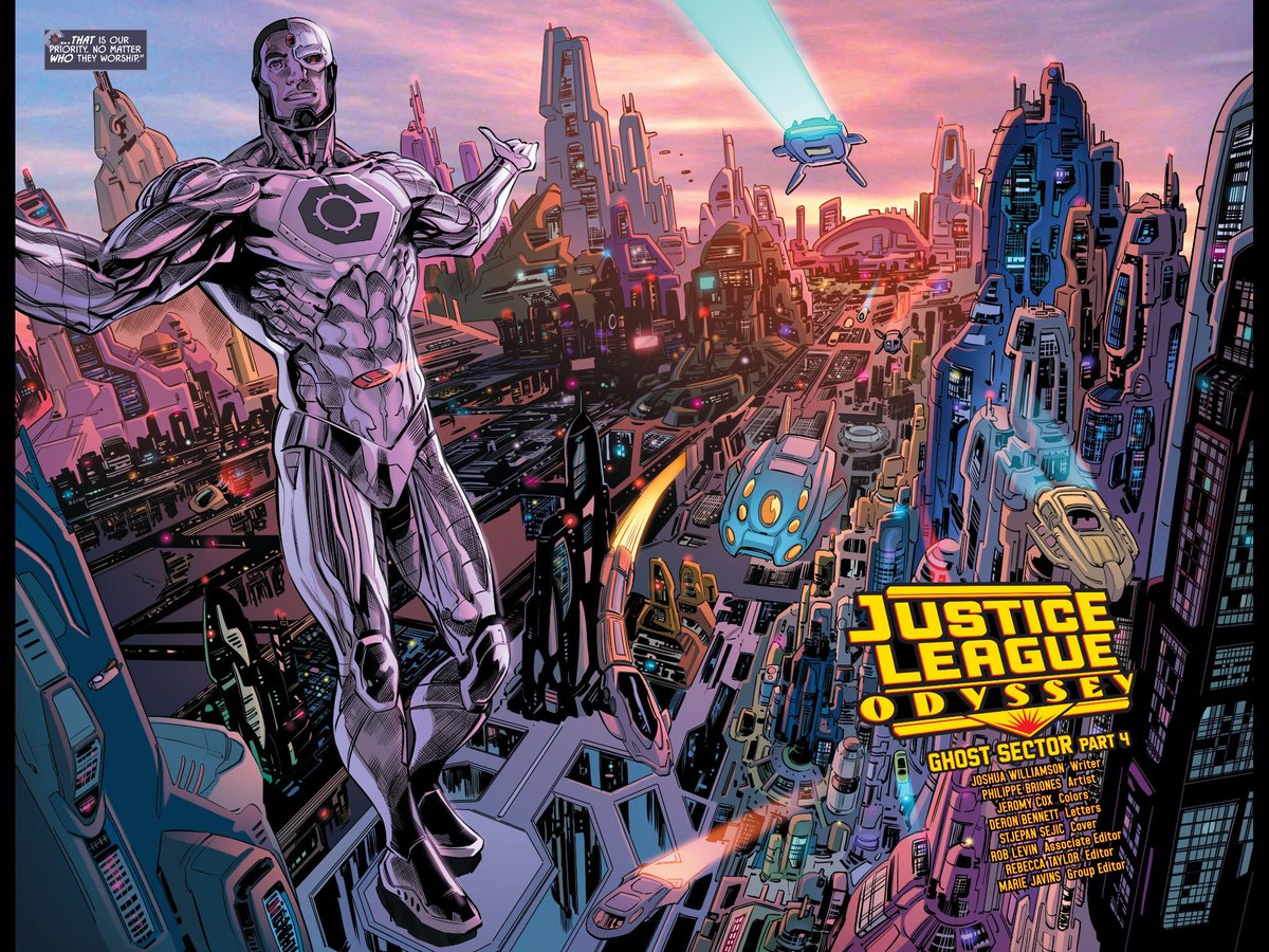ComicsRTW's tweet photo. Some amazing art from Justice League Odyssey Vol. 1 https://t.co/uSB29RxA8o