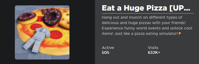 Firemalte07's tweet photo. Amazing how I went up to above 500 active players right after the update release! Thank you guys!🌟 #Roblox #RobloxDev #EatAHugePizza https://t.co/FygR8cSTwq