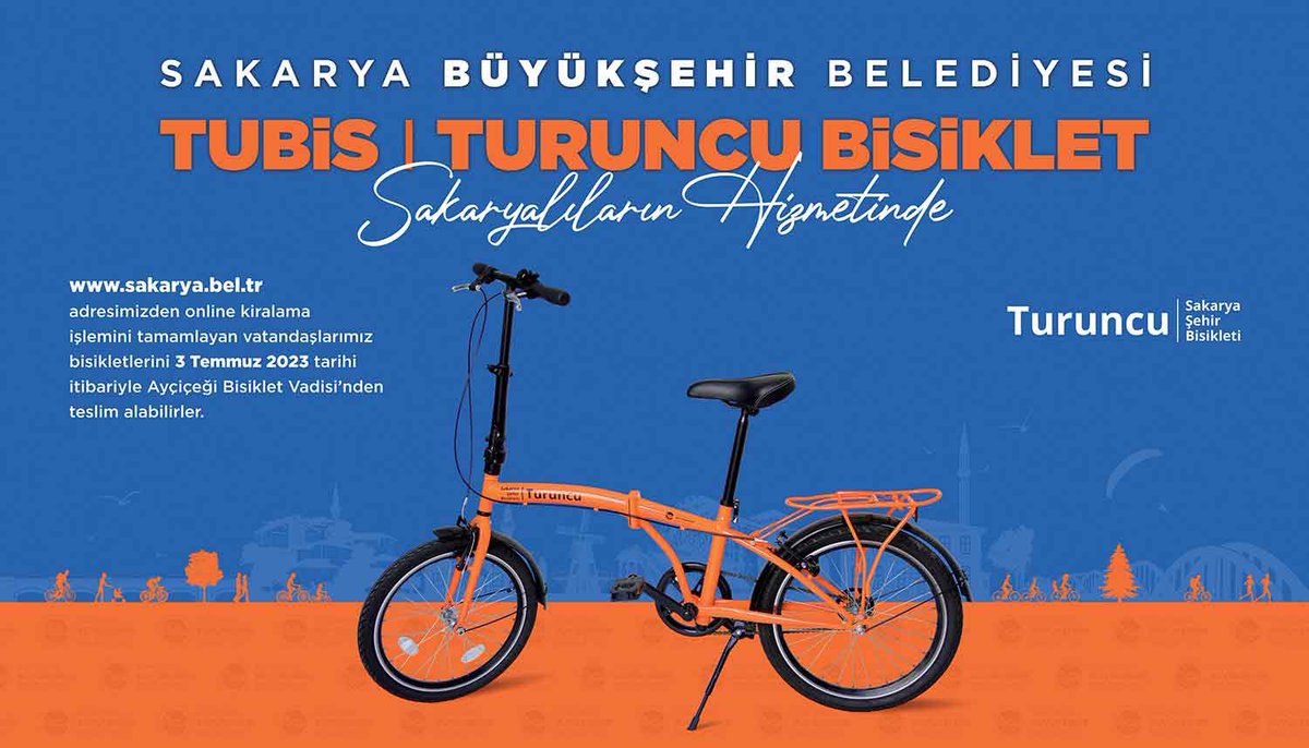 TUBİS turuncu bisikletlerde kiralama dönemi başladı 🤩

Kayıtlar sakarya.bel.tr adresimiz üzerinden online olarak gerçekleştirilecek 🌐😌🚴🏽🚴🏽‍♂️

#AvrupaSporŞehriSakarya #BisiketŞehriSakarya #SakaryaBirBaska
