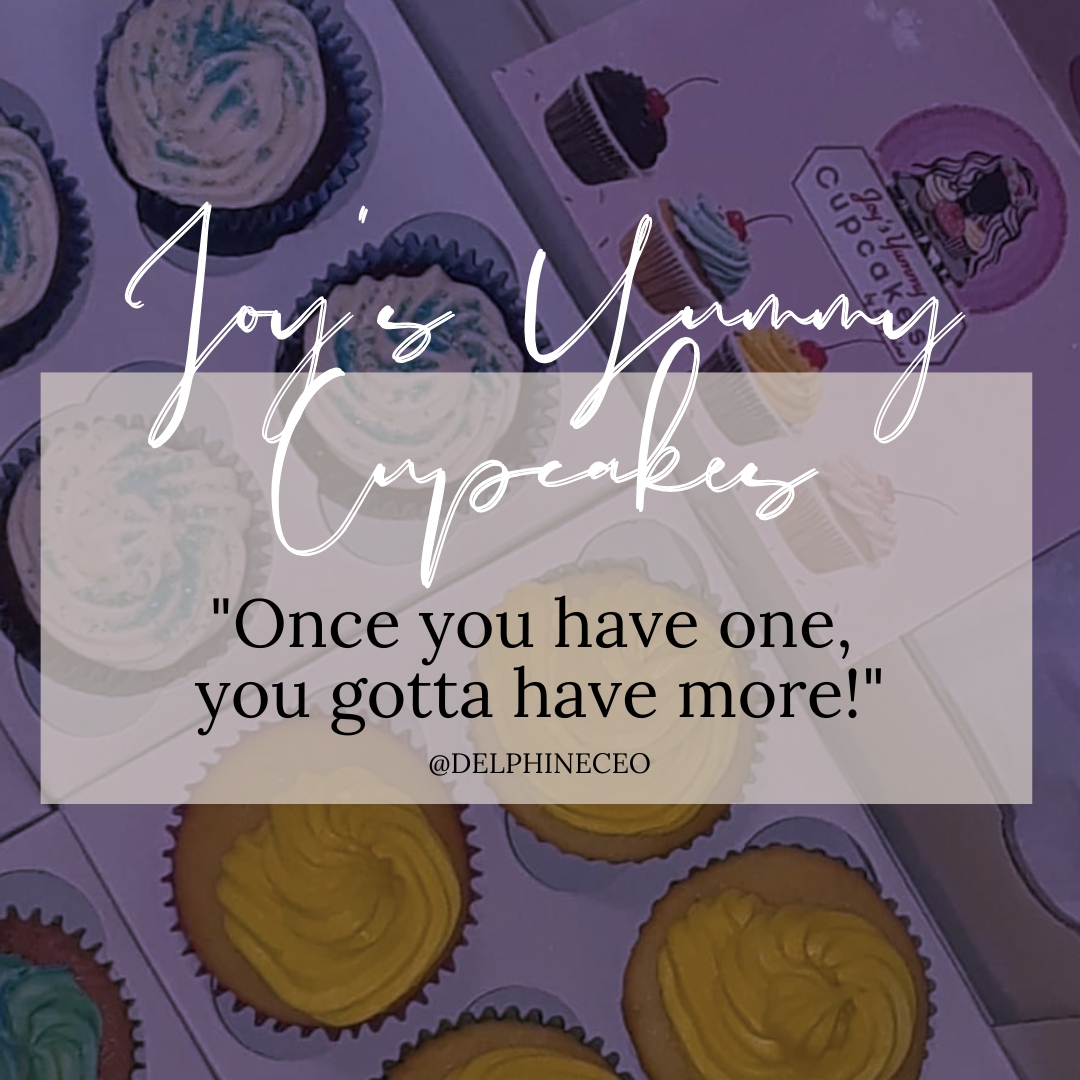 delphineceo's tweet photo. Did you know that Joy's Yummy Cupcakes has a business mantra?

I believe that "Once you have one, you gotta have more!" https://t.co/gcmBCtQ9vx