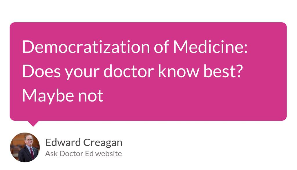 AskDoctorEd's tweet photo. You do need to be an active participant in your care, and I show you how, especially if you have a frightening diagnosis.

Read more 👉 https://t.co/aNr3N5xOW0

#empowerepatient #SimilarSituation #DoctorPatientRelationships https://t.co/PTv7D7lOmv