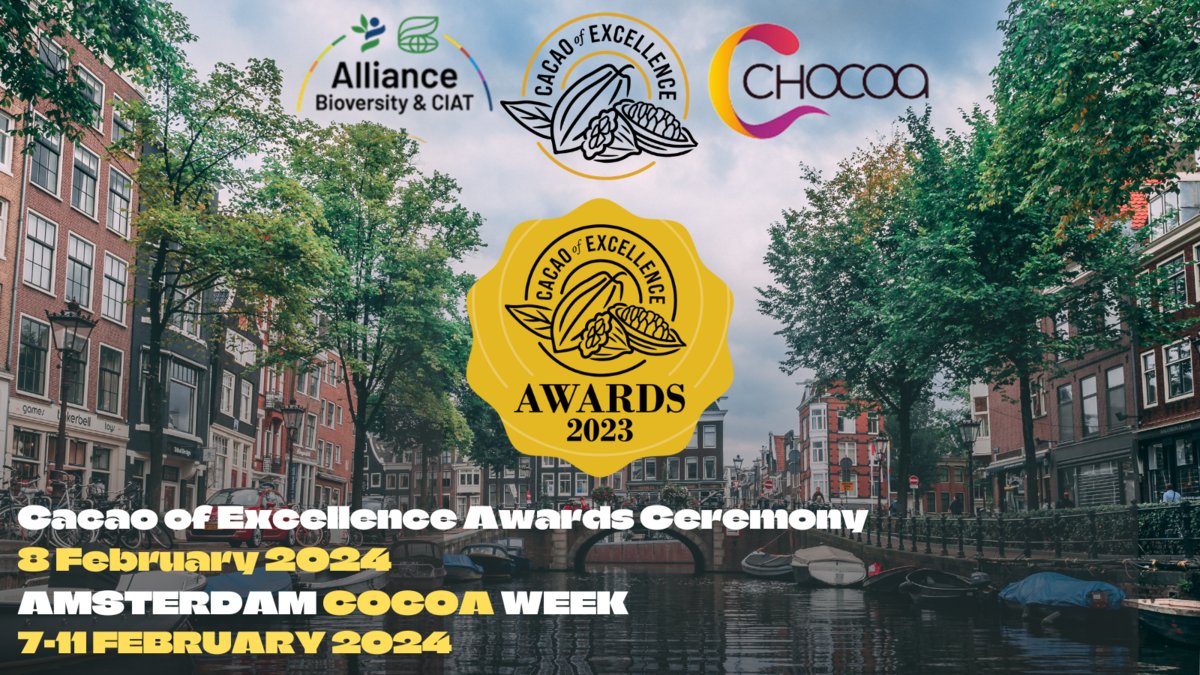 Cacao of Excellence Awards Ceremony to Light Up CHOCOA Trade Show and Chocolate Festival in Amsterdam February 8 2024 buff.ly/3rgtH6s