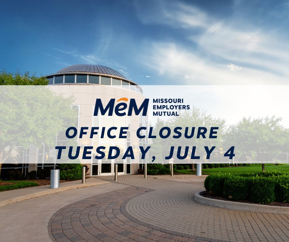 In observance of Independence Day, MEM will be closed on Tuesday, July 4. We will reopen on Wednesday, July 5. During this time, you can submit a claim, or speak to Nurse Triage by calling 1.800.442.0593. Access your online account anytime at mem-ins.com