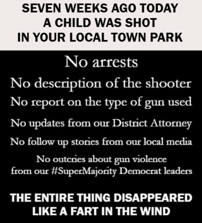 FactsMa02805793's tweet photo. @TheBuffaloNews Any update on the child that was shot in Cheektowaga Town Park 7 weeks ago?
#GetCaughtUp https://t.co/j2XpSqqSwi