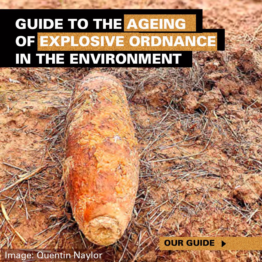 theGICHD's tweet photo. Did you know residual contamination is typically explosive ordnance that has aged for many decades in the #environment? Furthering the understanding of how this ordnance ages can assist us in managing the risk of residual contamination. See our guide🔻
 https://t.co/BHo11Fuiq5 https://t.co/uNYWWljcn5