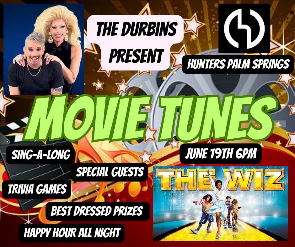 HuntersPS's tweet photo. 🙌 MOVIE TUNES - Time for dinner and a movie!! With The Durbin's at Hunters !! It’s going to be super fun! #huntersps #thedurbins #singalong #barbites #drinkspecials #bestdressed #movietunes 👊 Hope to see you all there today! https://t.co/elyppxW84q