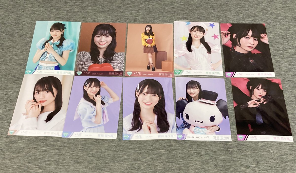 NEavq's tweet photo. ノイミートレ　生写真
提供　冨田菜々風
1枚目　コンプ　
2枚目　公式バラ
3枚目　公式バラ
4枚目　ノイプレバラ
#ノイミー https://t.co/ualS0z8z4v