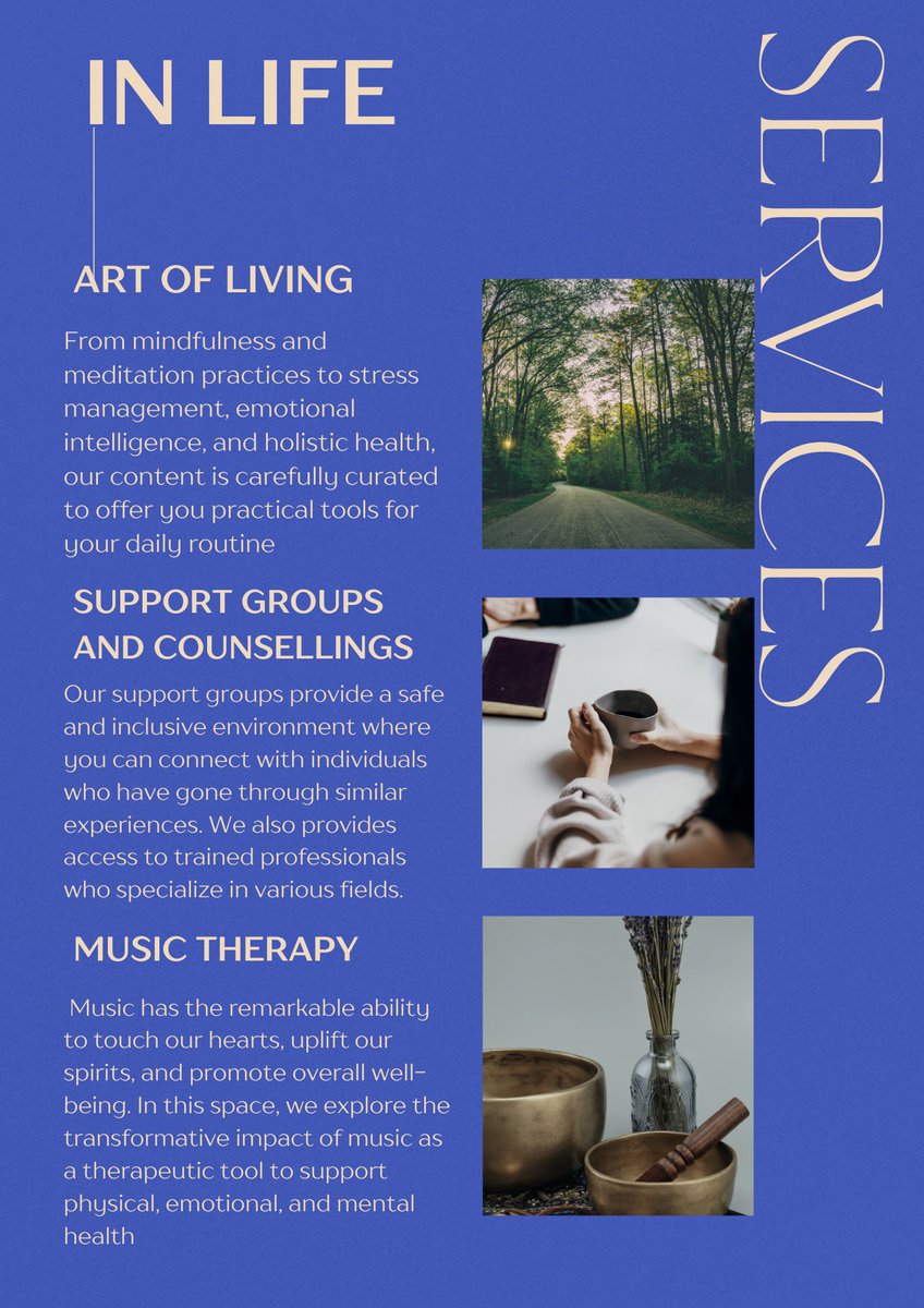 Inlifewarriors's tweet photo. At In-Life we provide all kind of facilities to always be there for you and can look after you! :)  Check our website for more information. 

#ArtofLiving #Counselling #musictherapy #Inlife #survivors #motivation

https://t.co/Rui7BRJdO1 https://t.co/rZDt65Z2tb