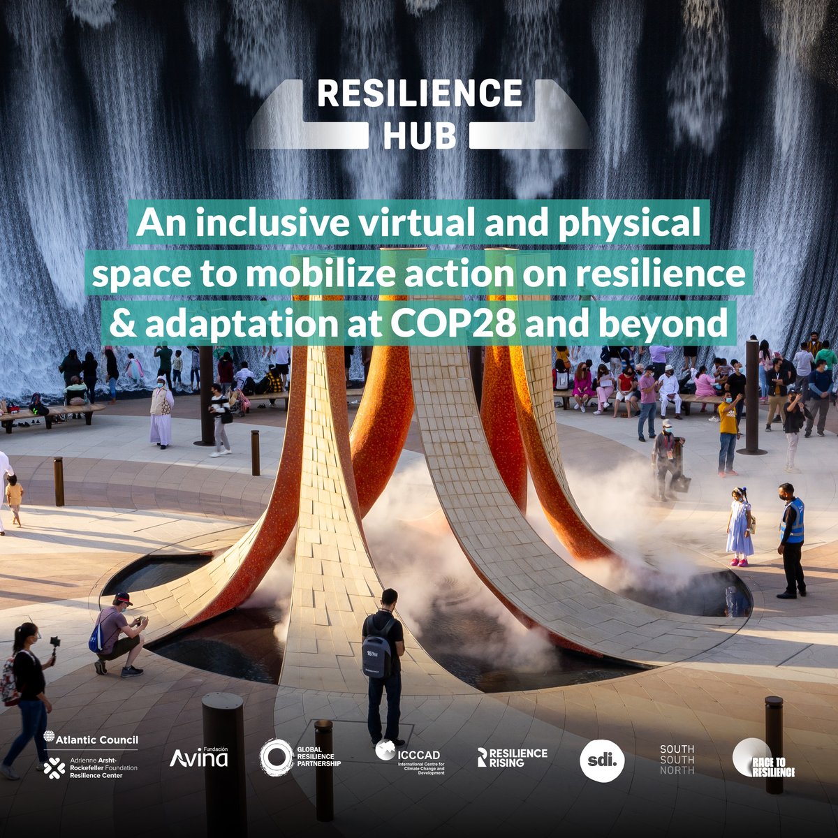 copreshub's tweet photo. The Resilience Hub is back!
We are ready to mobilise action for a resilient future. Join us in the run-up to #COP28 and at the conference. Subscribe to our newsletter for updates on our program and more!
📌 https://t.co/dT54LquHd8
#COPResilienceHub #RacetoResilience #COP28UAE https://t.co/dEkuvmX3et