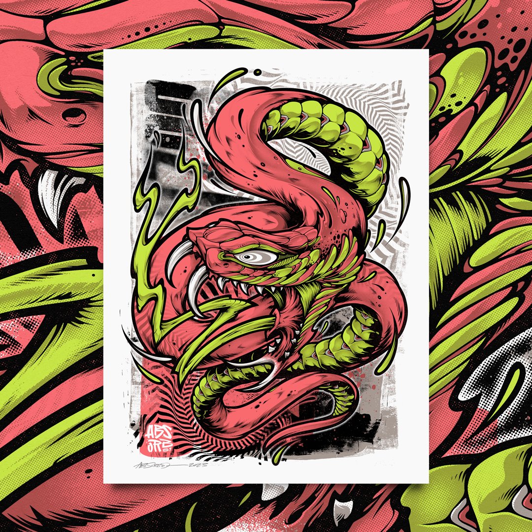 A D A P T A T I O N • Screen Print
NOW AVAILABLE
absorb81.com/store/adaptati…
#Screenprint #Poster #Artprint #Screenprintposter #Flatstock #Frenchpaper #Silkscreen #Absorb81 #Design #Snake #Snaketattoo #Snakeprint #Artcollector #Printmaker #Viper