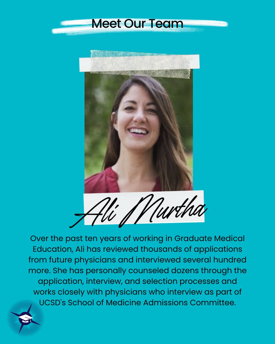PassportAd's tweet photo. Ali is a Senior Advisor at Passport Admissions, and also works closely with residency applicants. To meet with Ali, schedule a free intro meeting at https://t.co/R7T2ZZx2OI. #meded #residency https://t.co/rEiCM8jesI